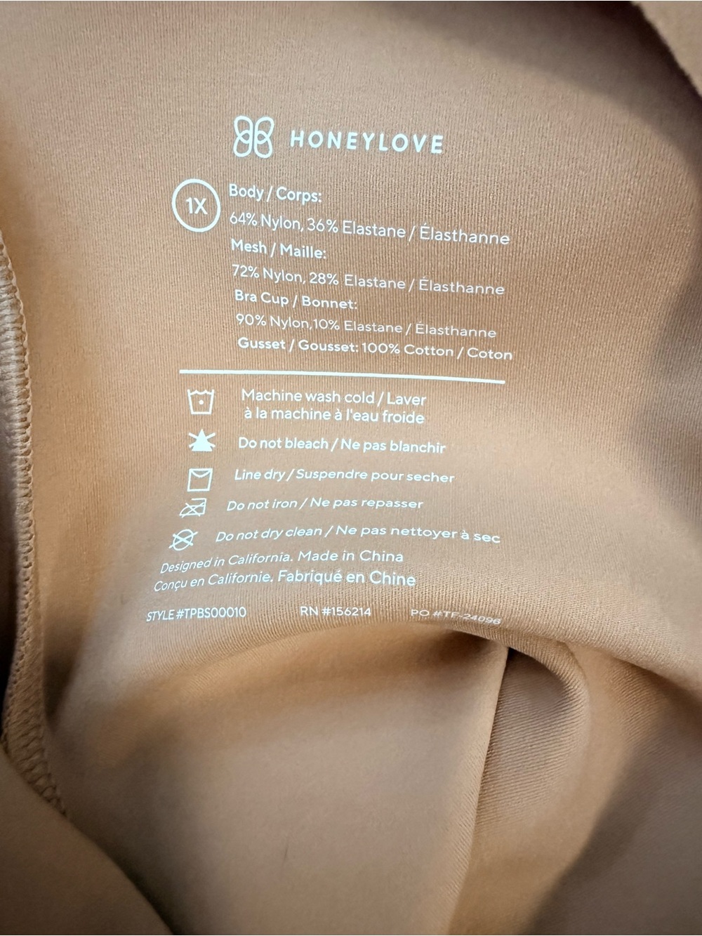 NWT Honeylove Mid-Thigh Bodysuit Shapewear 1X Wireless Bra Targeted Compression - Picture 5 of 11